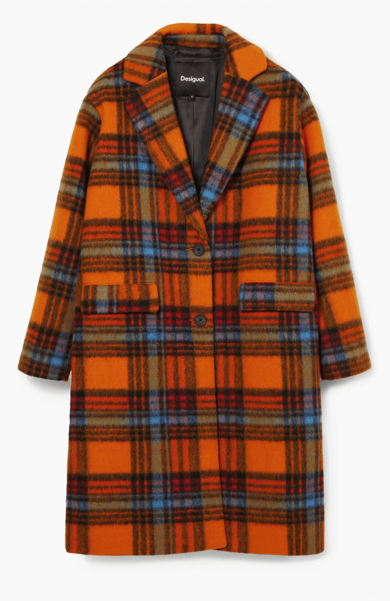 desigual plaid coat